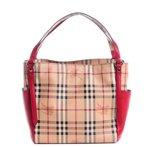 burberry small canterbury tote in red|burberry haymarket bag.